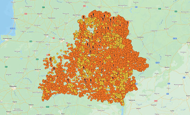 
Онлайн-карту сожженных во время Великой Отечественной войны деревень обновили в Беларуси